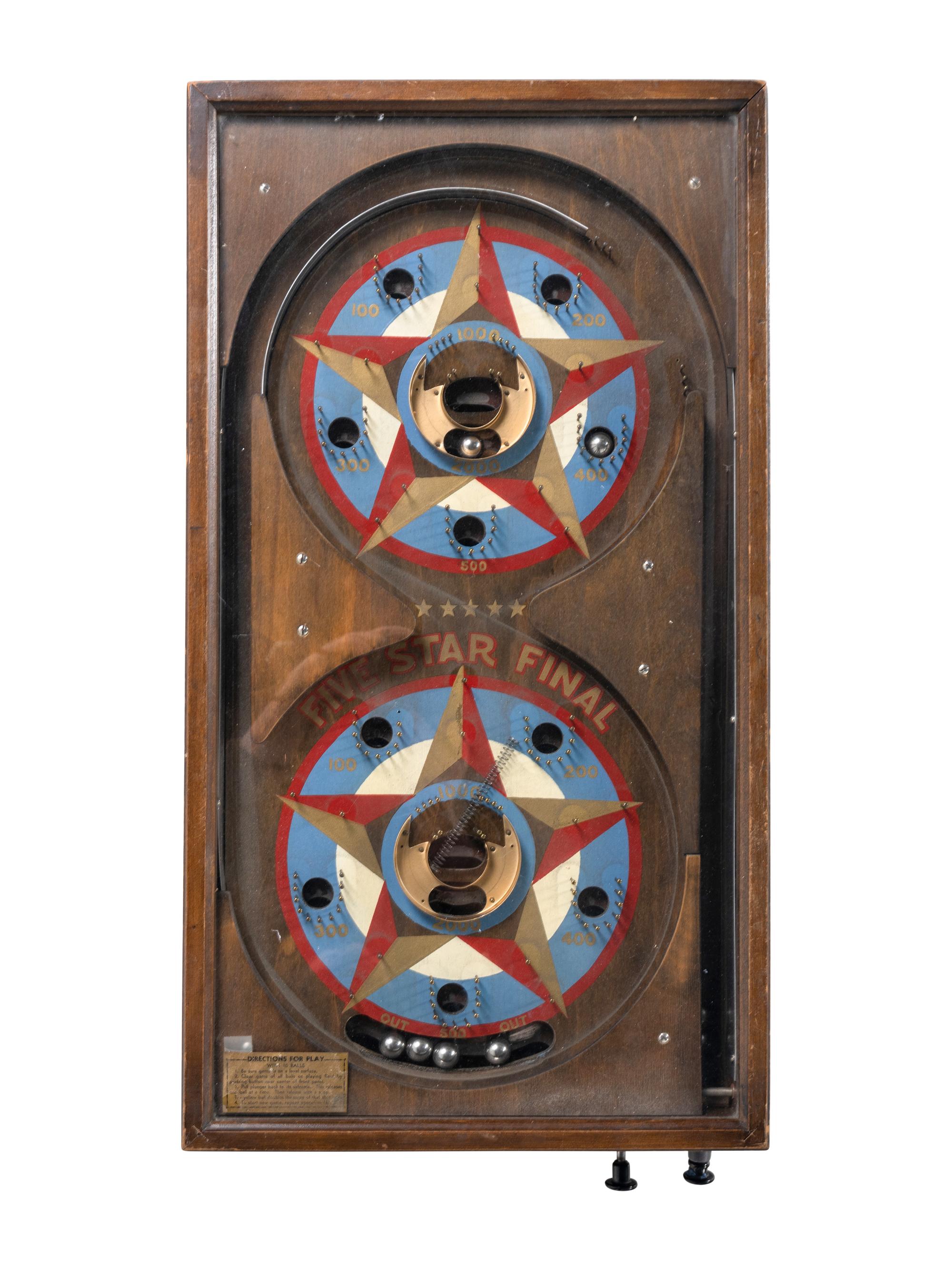 A Gottlieb 'Five Star Final' Countertop Pinball Game