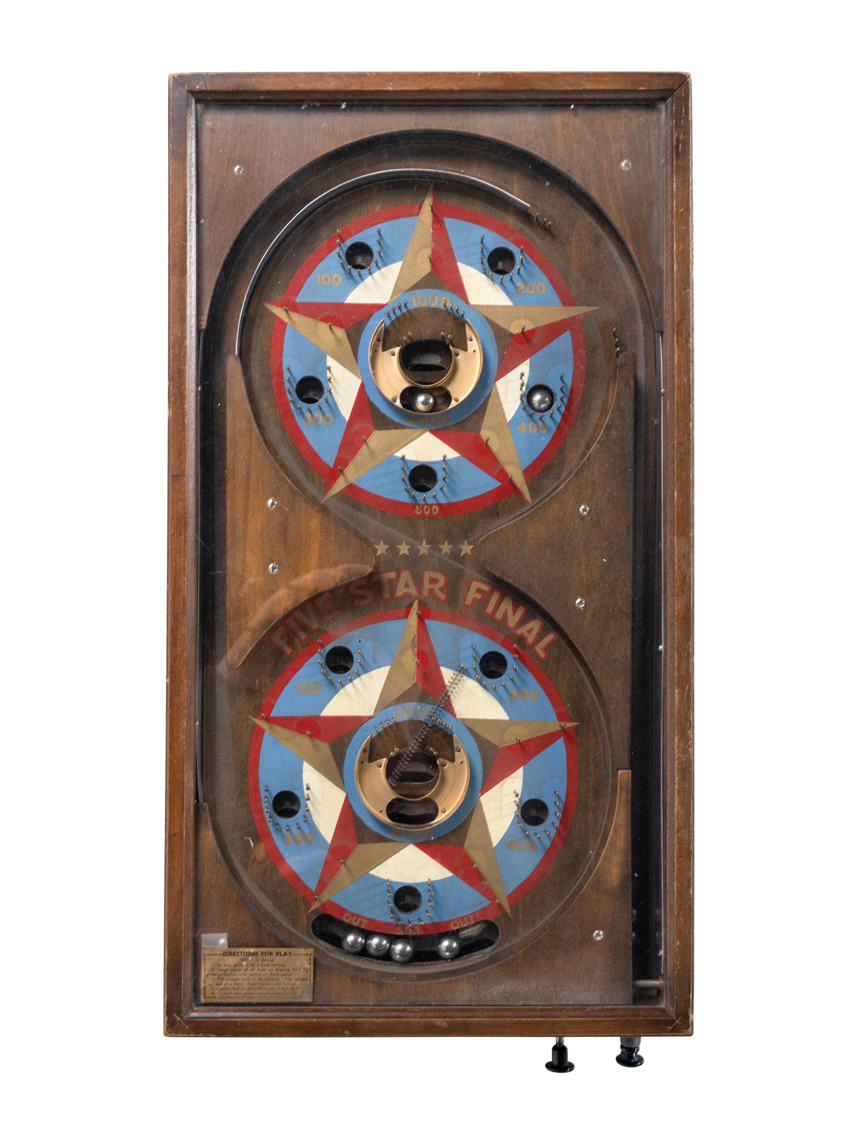 A Gottlieb 'Five Star Final' Countertop Pinball Game
