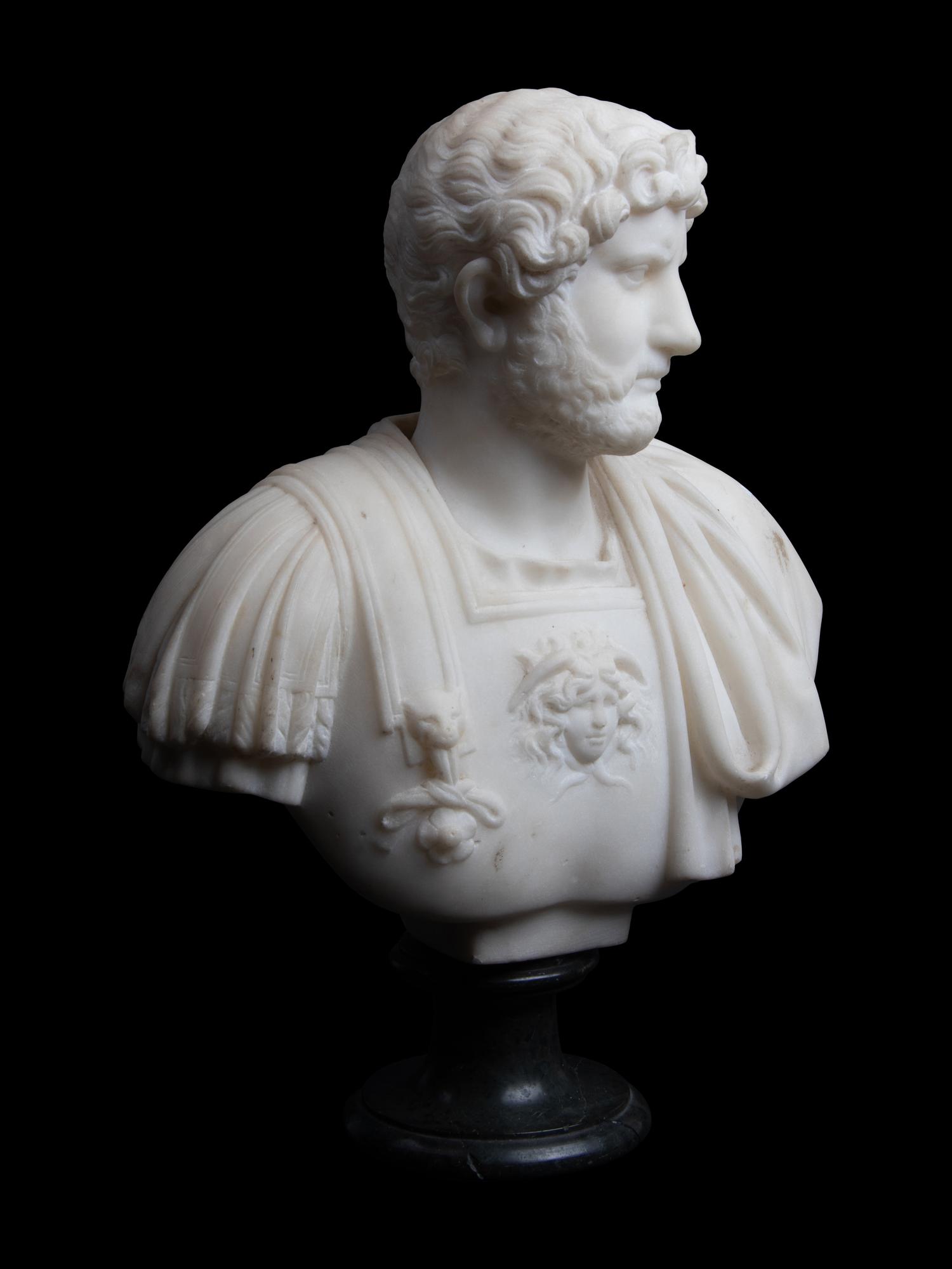 A Continental Marble Bust After the Antique