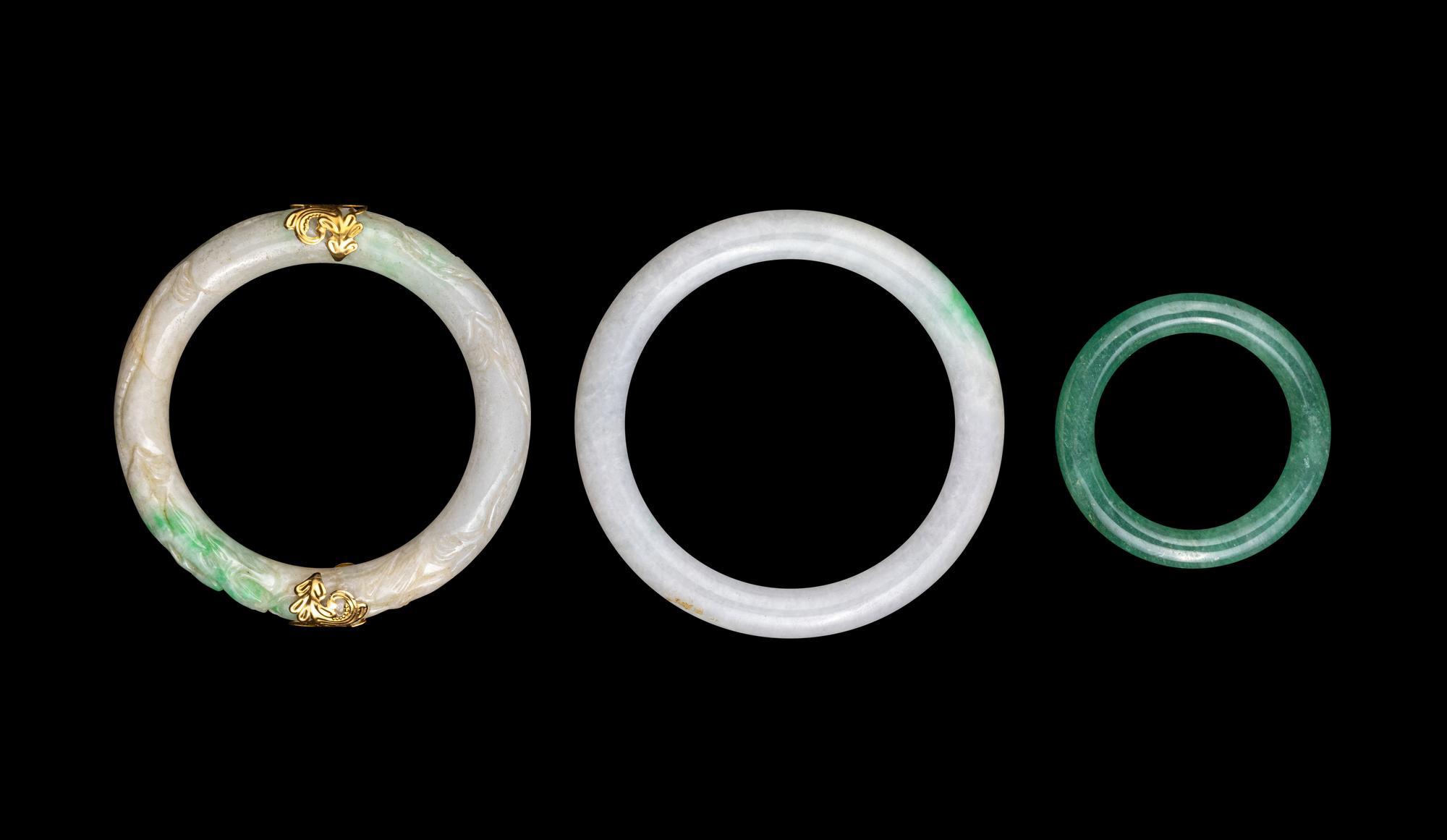Three Chinese Jadeite Bangles