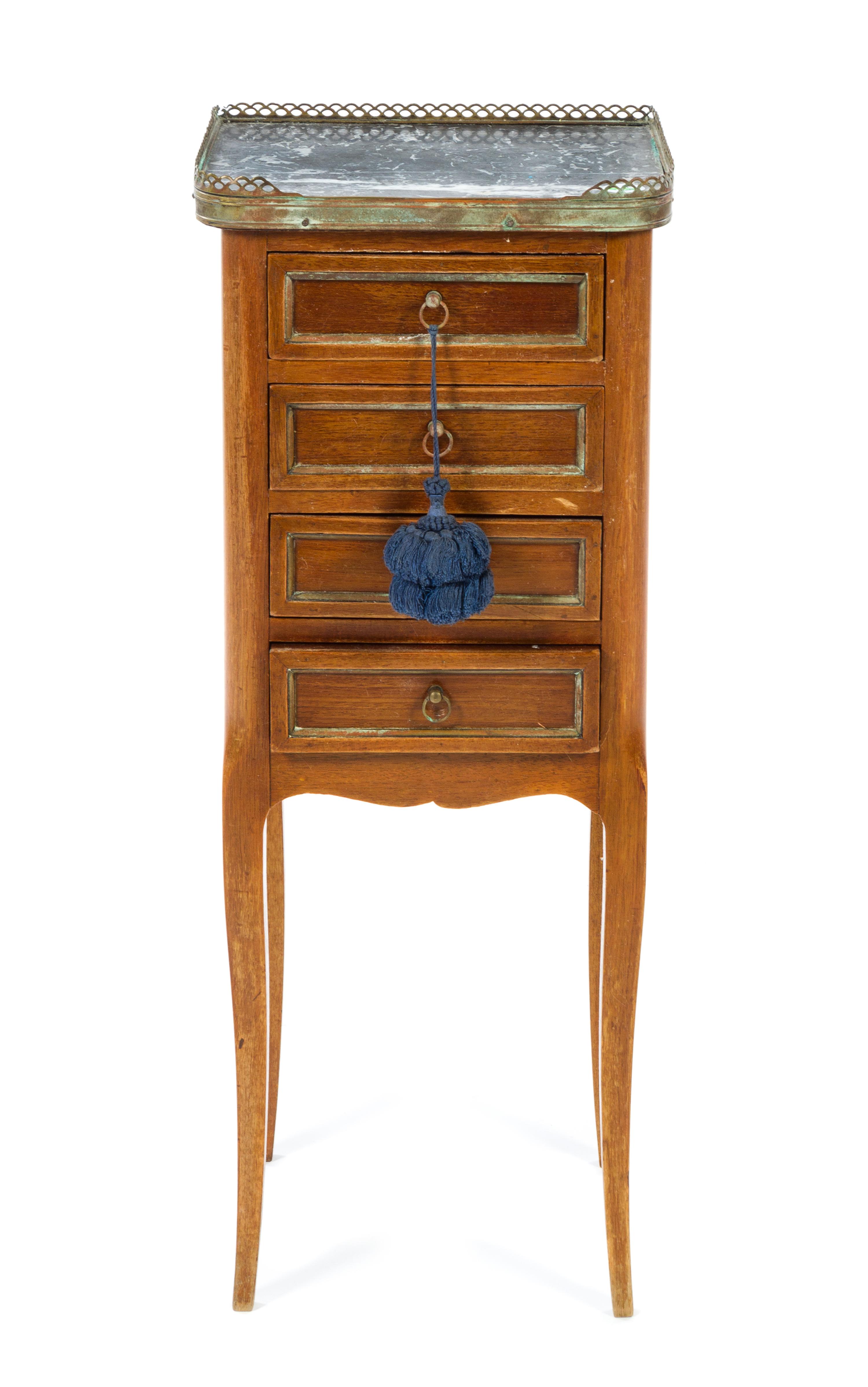A French Provincial Diminutive Commode Height 28 1/2 x width 11 1/2 x depth 9 3/4 inches. — 19TH/20TH CENTURY