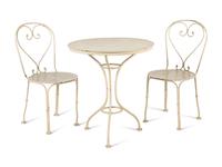 A Painted Metal Bistro Set