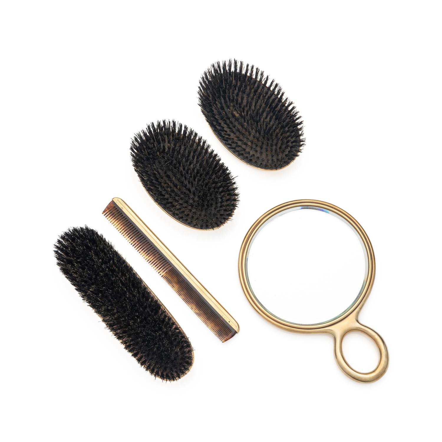 GORHAM, YELLOW GOLD VANITY SET