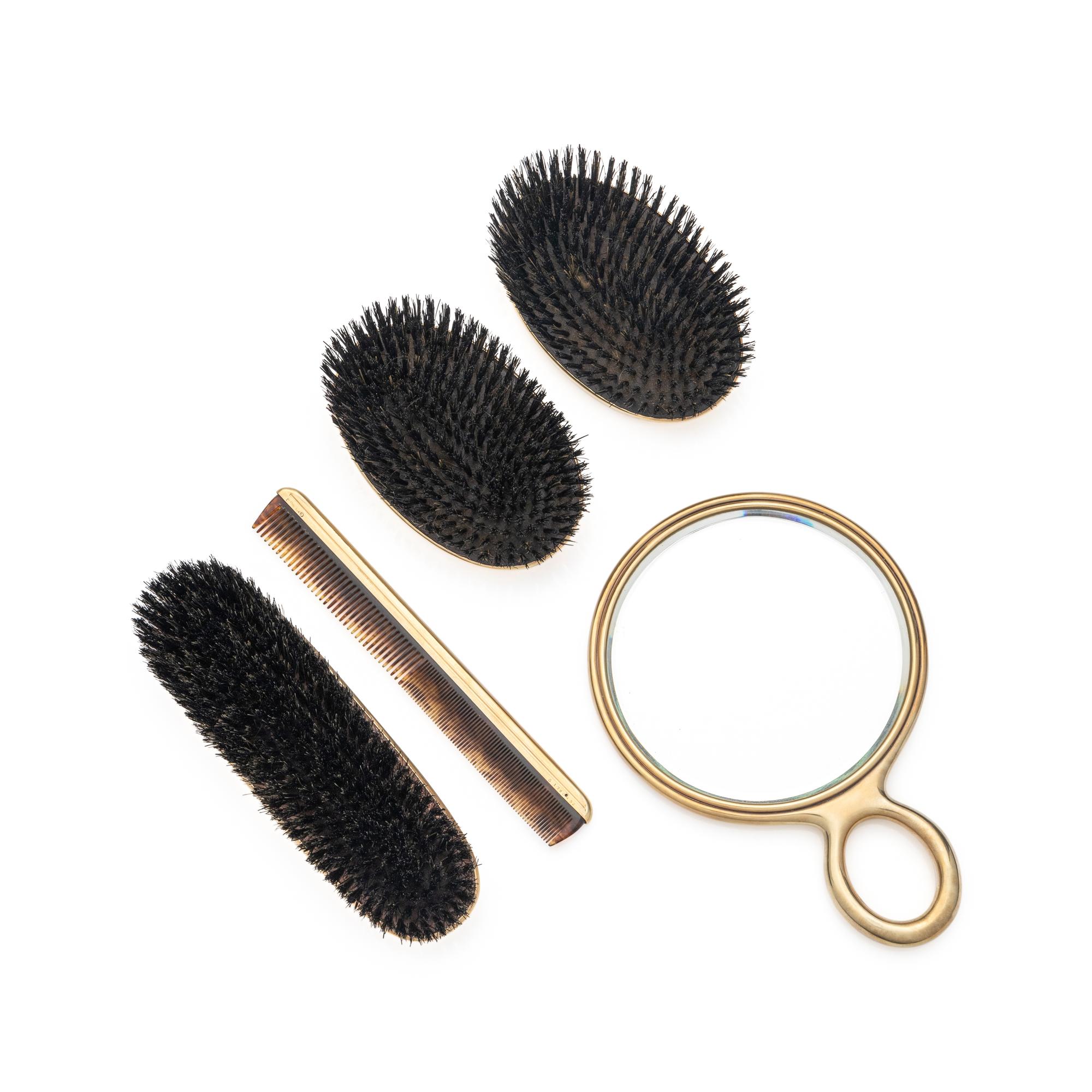 GORHAM, YELLOW GOLD VANITY SET