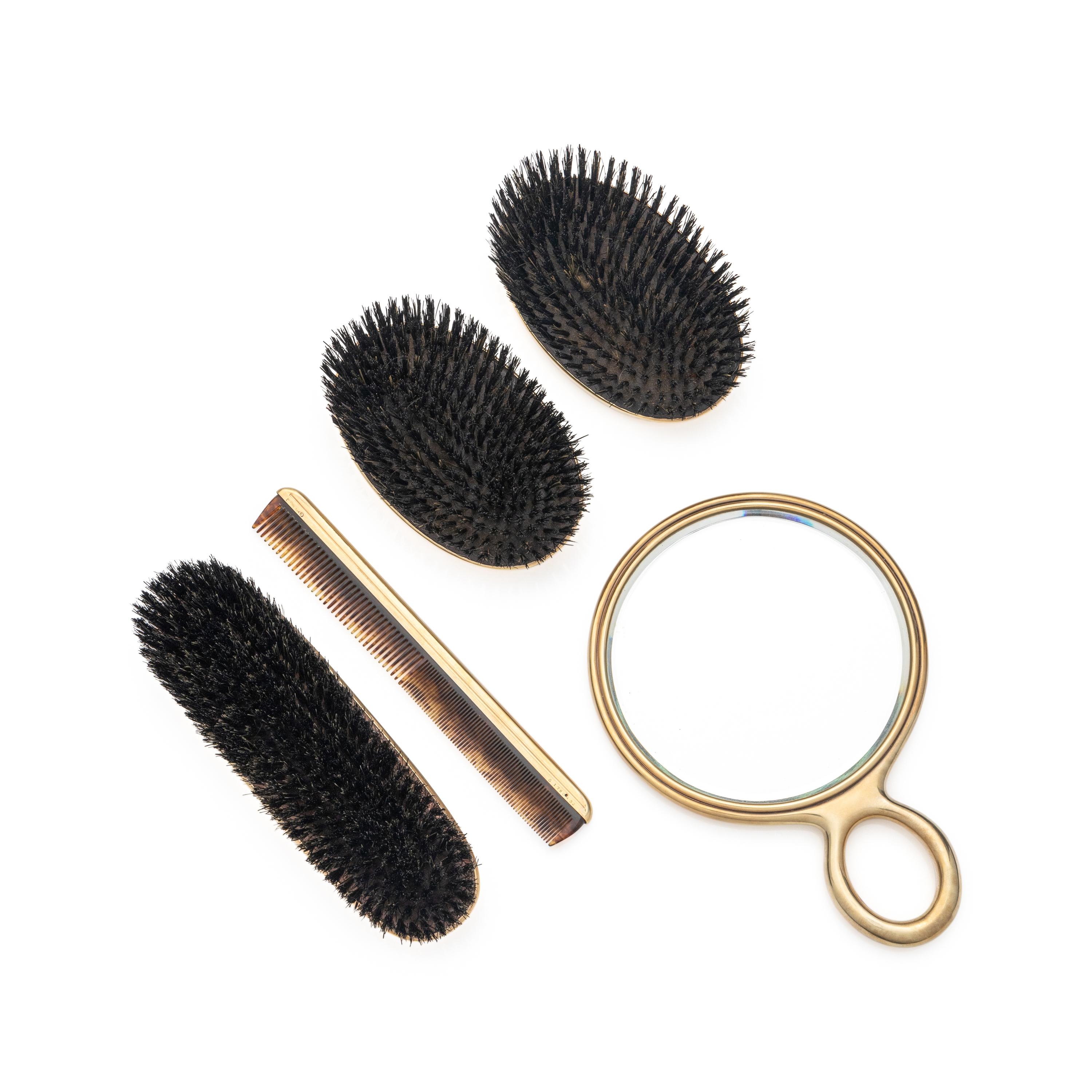 GORHAM, YELLOW GOLD VANITY SET