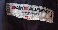 An Yves Saint Laurent Navy Wool Coat, Size 38.