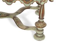 An Italian Painted and Parcel Gilt Low Table