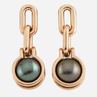 A pair of rose gold and Tahitian cultured pearl earrings, Tiffany & Co. HardWear