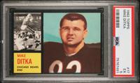 A 1962 Topps Mike Ditka Rookie Football Card No. 17 (PSA 5 EX)