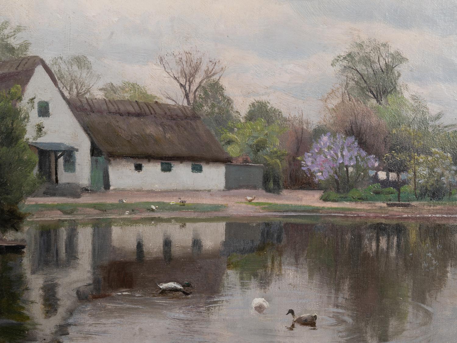 Pond in Herstedvester, Denmark