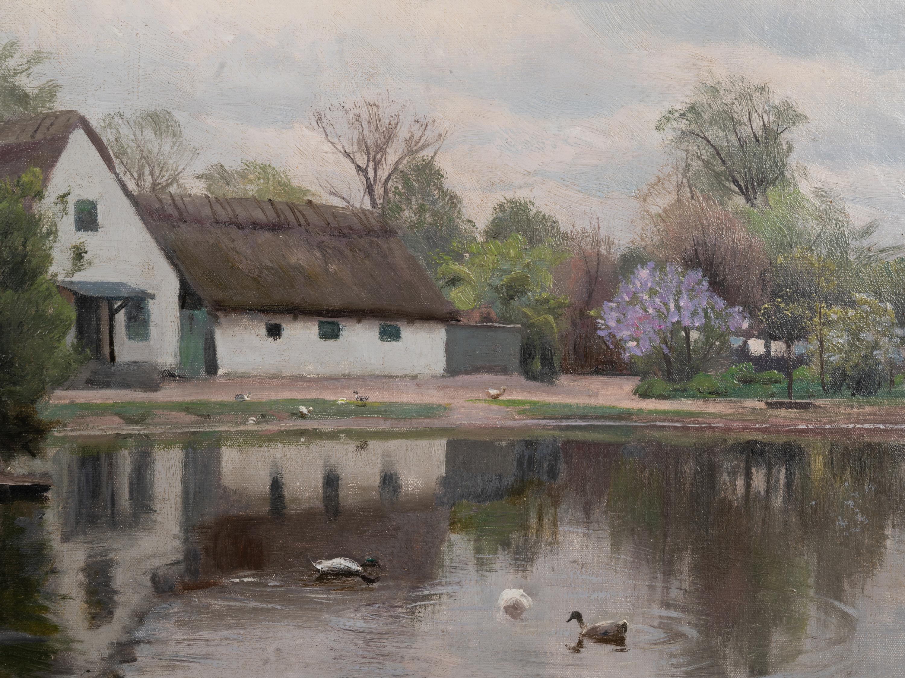 Pond in Herstedvester, Denmark