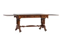 A Victorian Leather-Top Walnut Partner's Desk