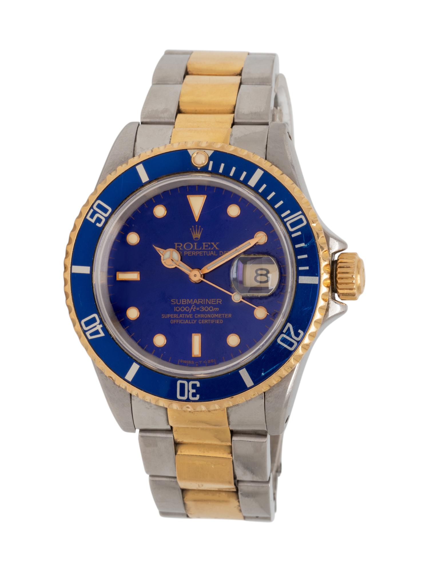 ROLEX, REF. 16613 STAINLESS STEEL AND 18K YELLOW GOLD 'SUBMARINER' WATCH