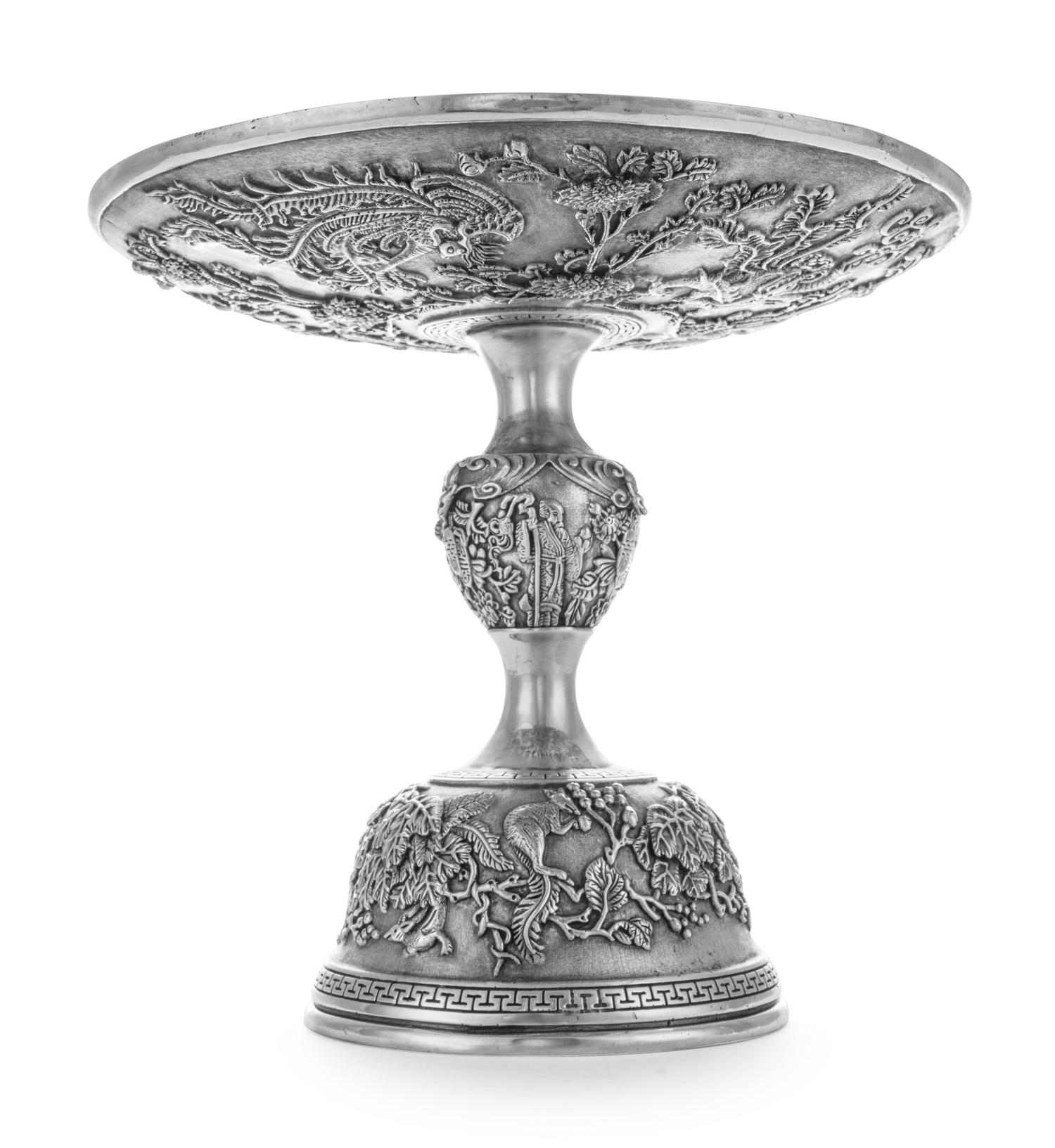 A Chinese Export Silver Tazza