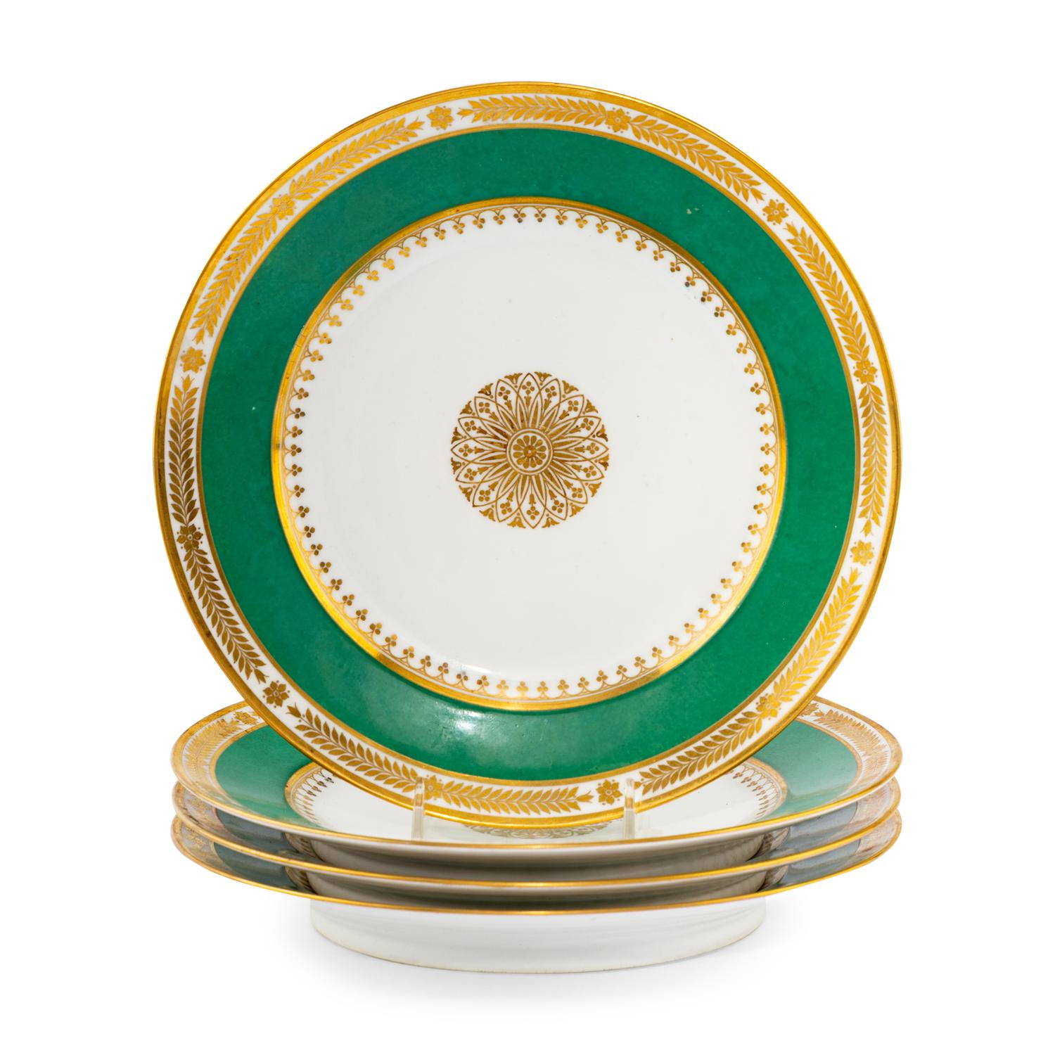 A Set of Four Sèvres Cabinet Plates