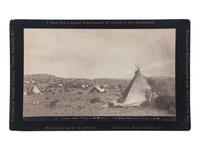 [NEW MEXICO]. Tesuque Indians Tenting on the Mountains. Santa Fe, NM: Dana B. Chase, ca. late 1800s.