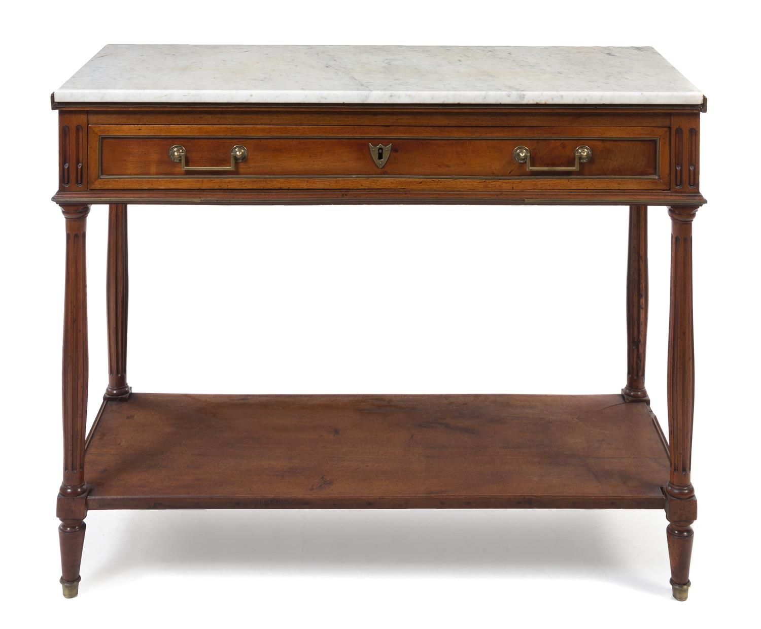 A Directoire Mahogany Console Desserte — 19TH CENTURY