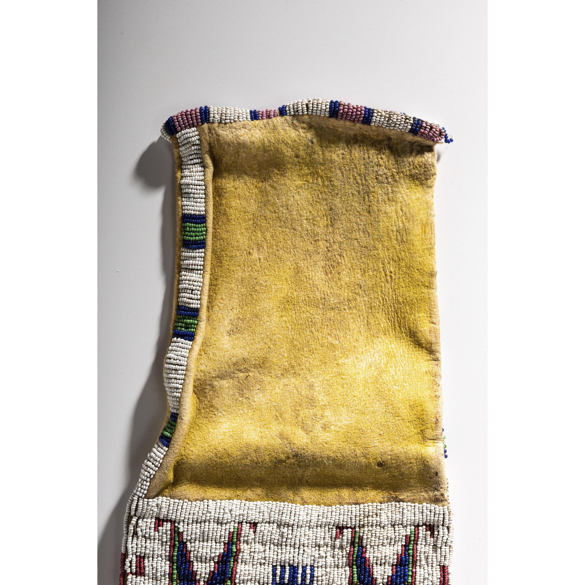 Sioux Beaded Hide Tobacco Bag