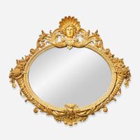 A Victorian giltwood overmantel mirror late 19th century
