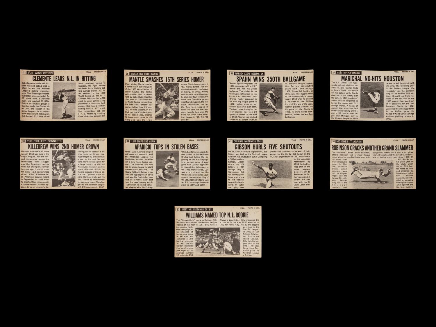 A Collection of 1960s Odd Ball Baseball Cards Including Mickey Mantle and Multiple Hall of Famers
