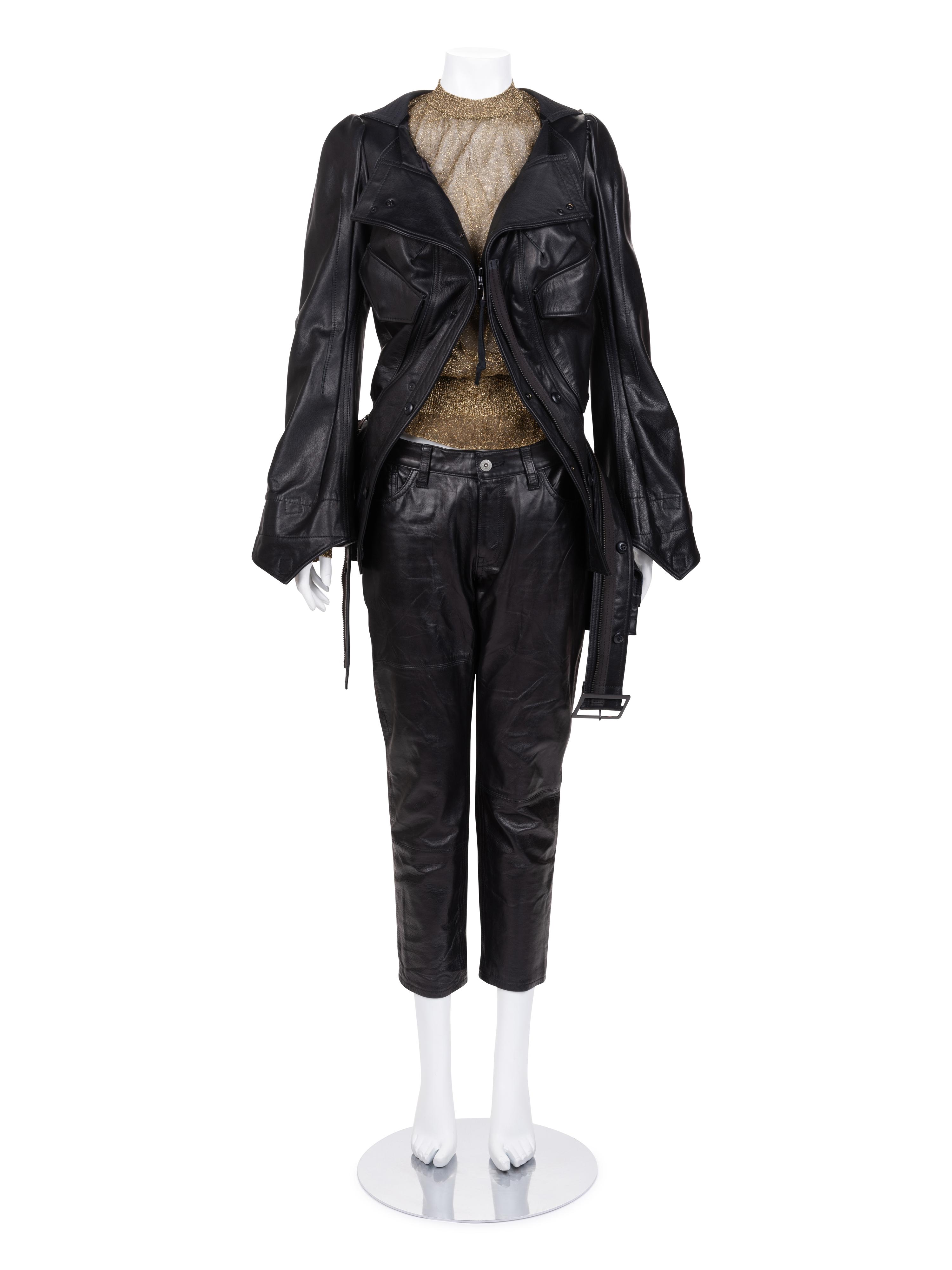 Junya Watanabe Punk Leather Three-Piece Ensemble, Fall/Winter 2006
