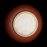 A Carved Blue Glazed Porcelain 'Dragon and Cloud' Plate