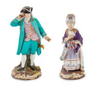 A Pair of Meissen Porecelain Figures