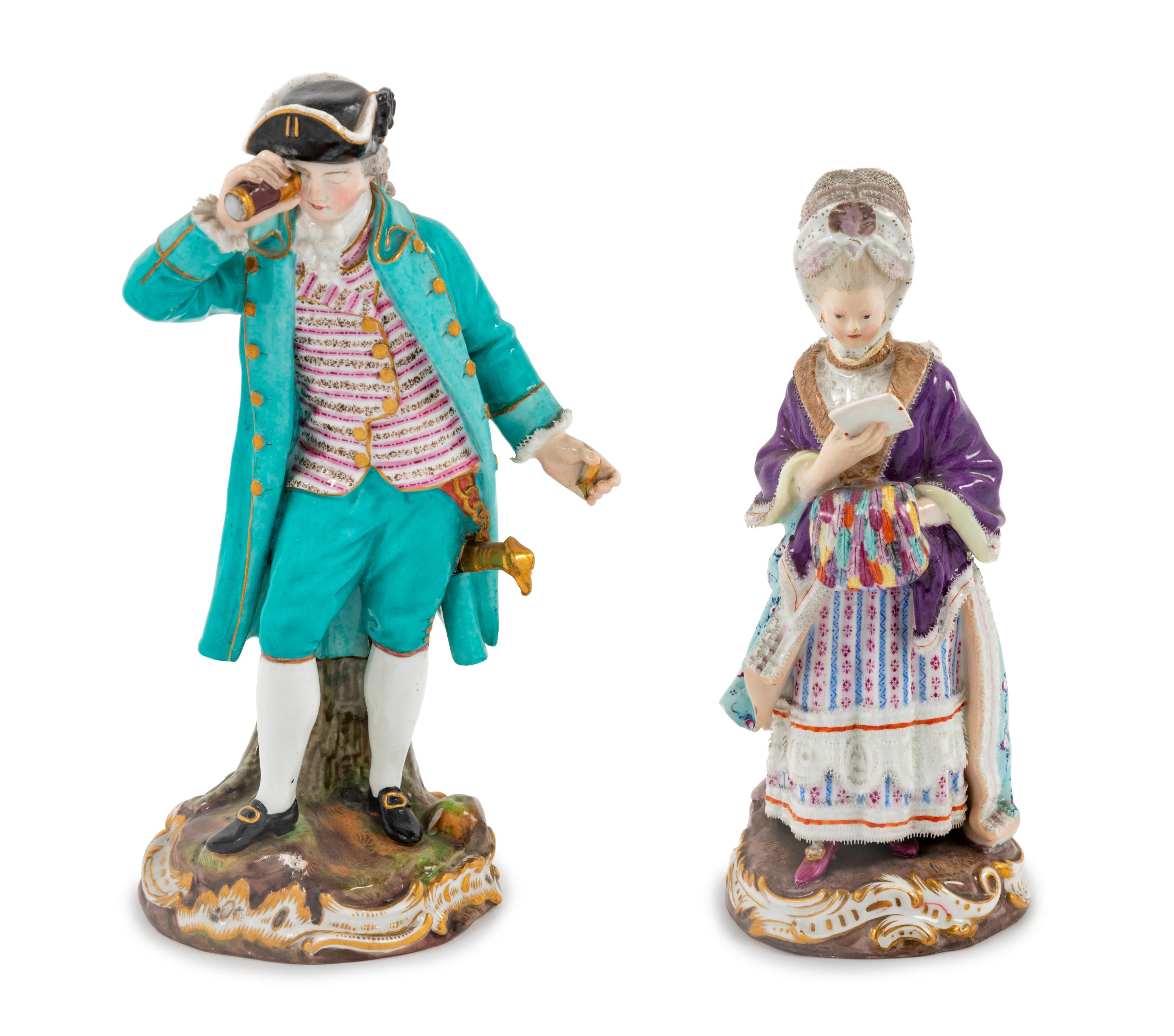 A Pair of Meissen Porecelain Figures