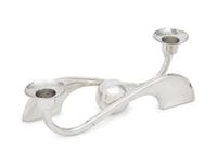 A Mexican Silver Two-Light Candelabra