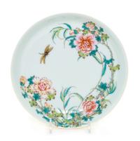 A Chinese Famille Rose Porcelain Plate Diameter 8 inches. — 20TH CENTURY