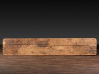 A Country Red Painted Scrubbed Single-Plank Top Pine Harvest Table