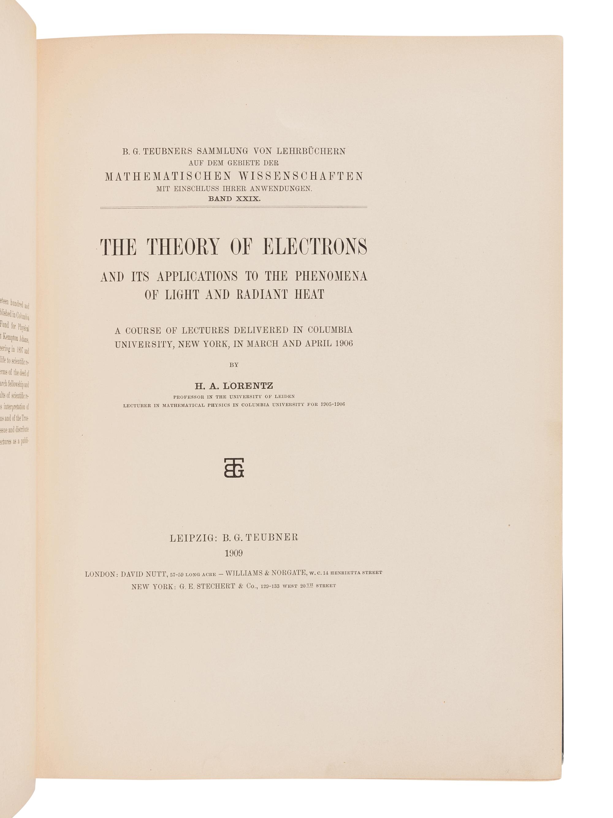 [PHYSICS] -- A group of 4 works in 4 volumes items related to physics, comprising: