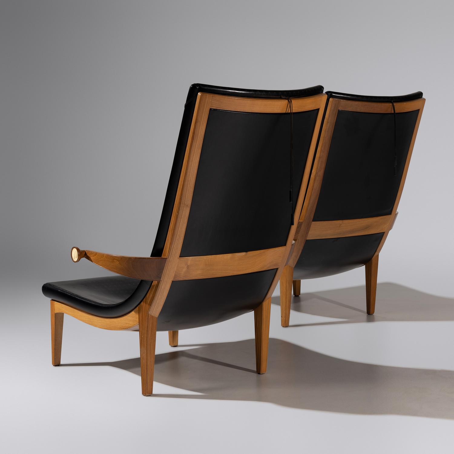 Pair of Senna lounge chairs, 1925 / c. 1980 for Cassina, Sweden / Italy