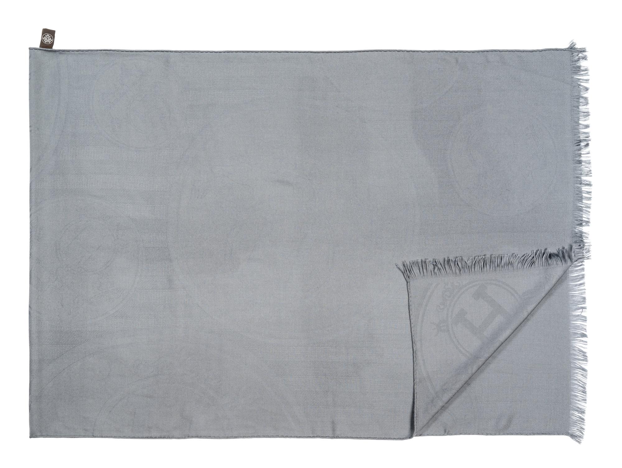 Hermès Cashmere/Silk Scarf with Fringe