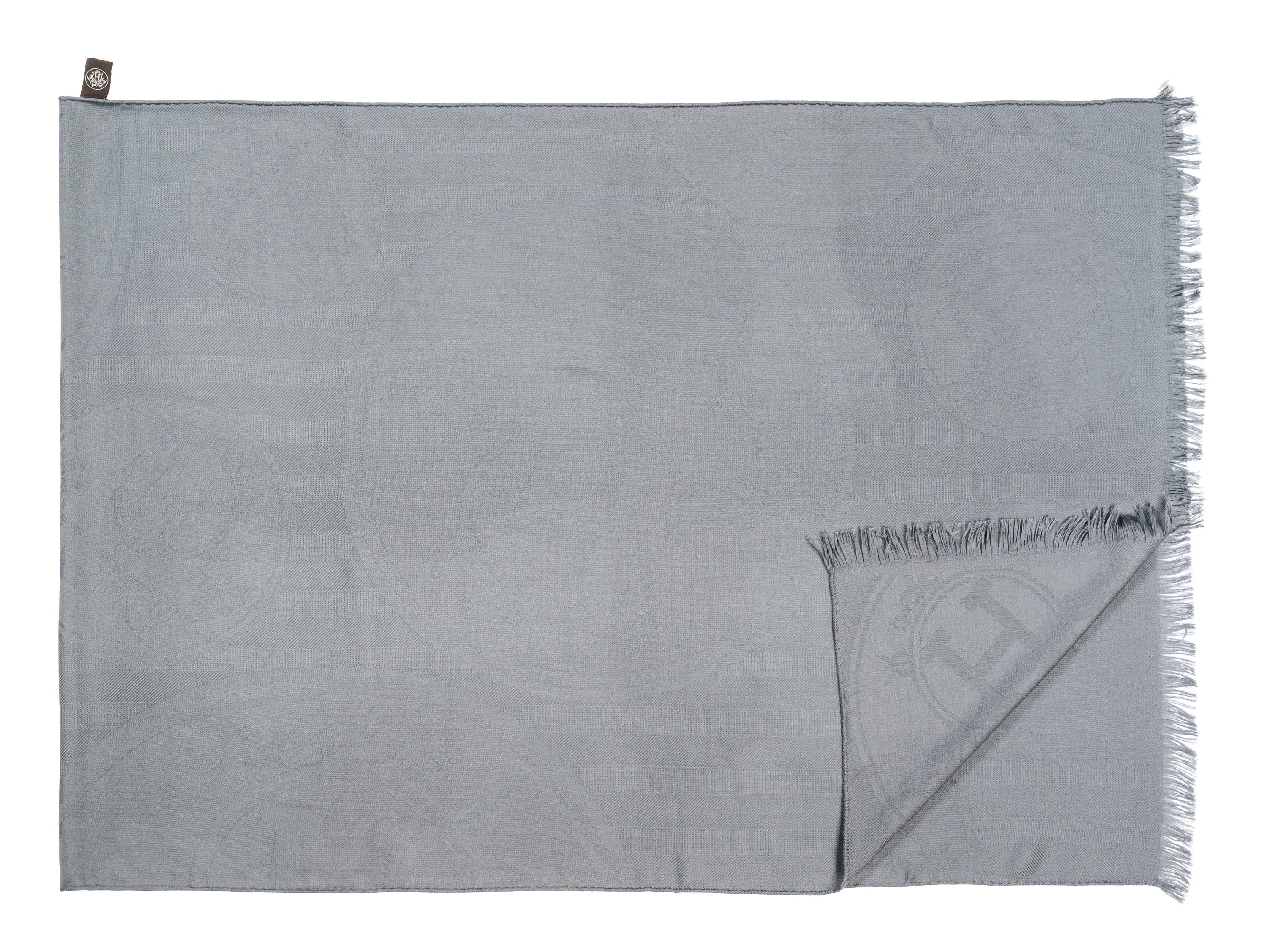 Hermès Cashmere/Silk Scarf with Fringe