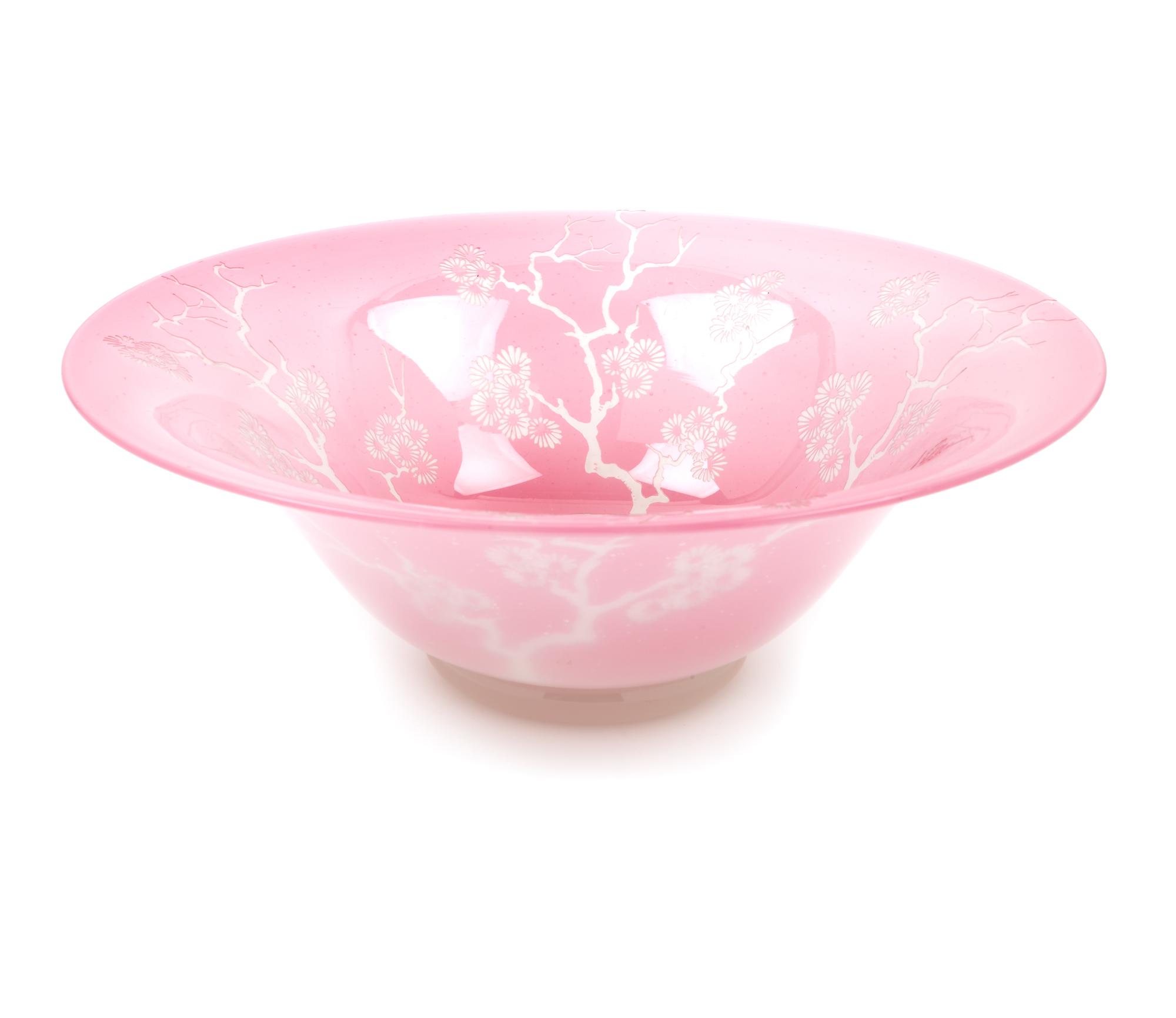 A Steuben Pink Glass Bowl Diameter 12 1/4 inches. — 20TH CENTURY