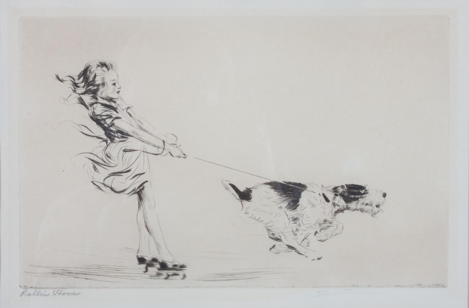 A Set of Three Dog Engravings Height of largest frame 16 x width 20 inches.