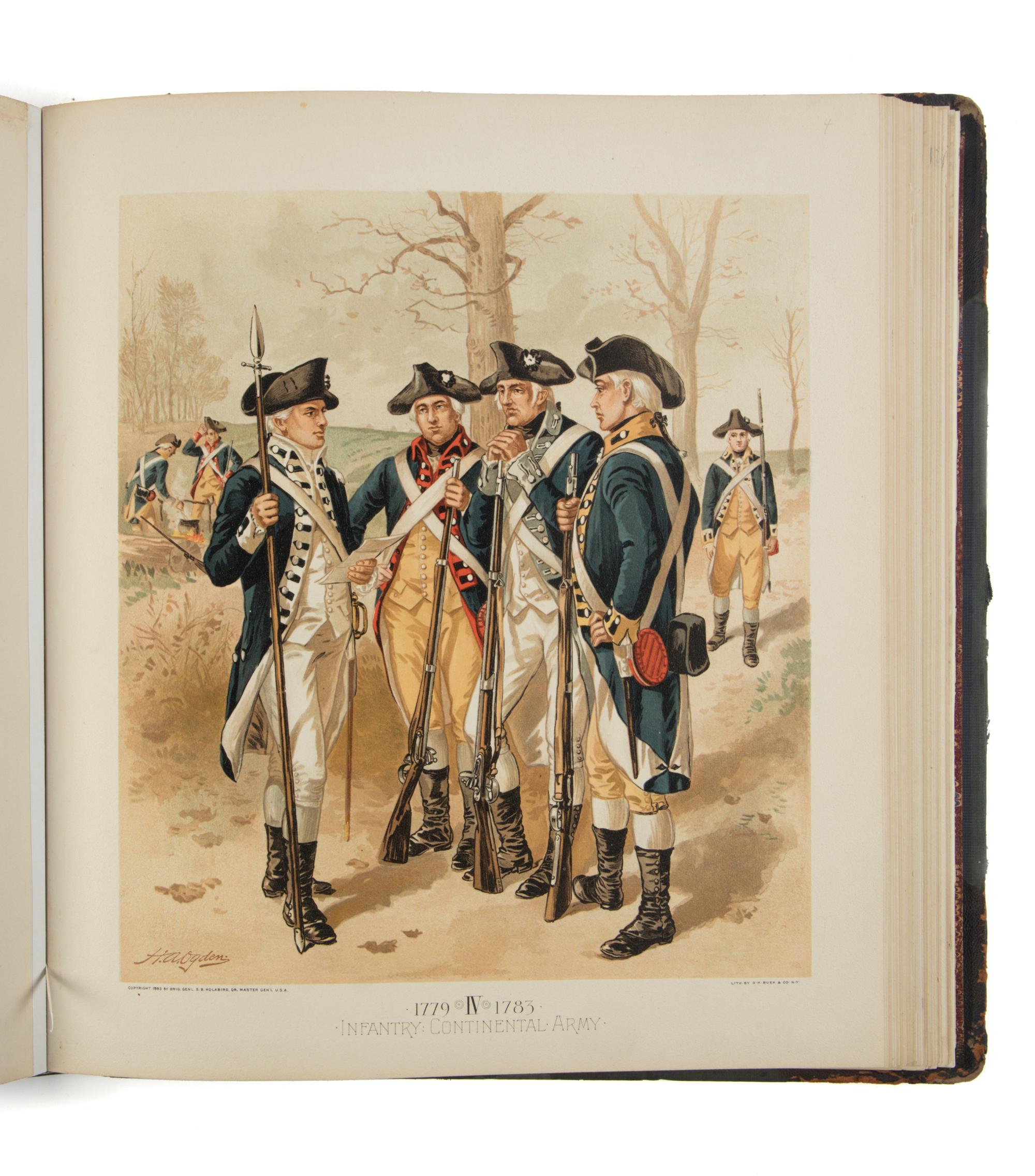 LUDINGTON, Marshall (1839-1919), comp. Uniform of the Army of the United States from 1774 to 1889 .