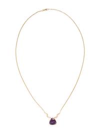 AMETHYST, DIAMOND, AND YELLOW GOLD NECKLACE