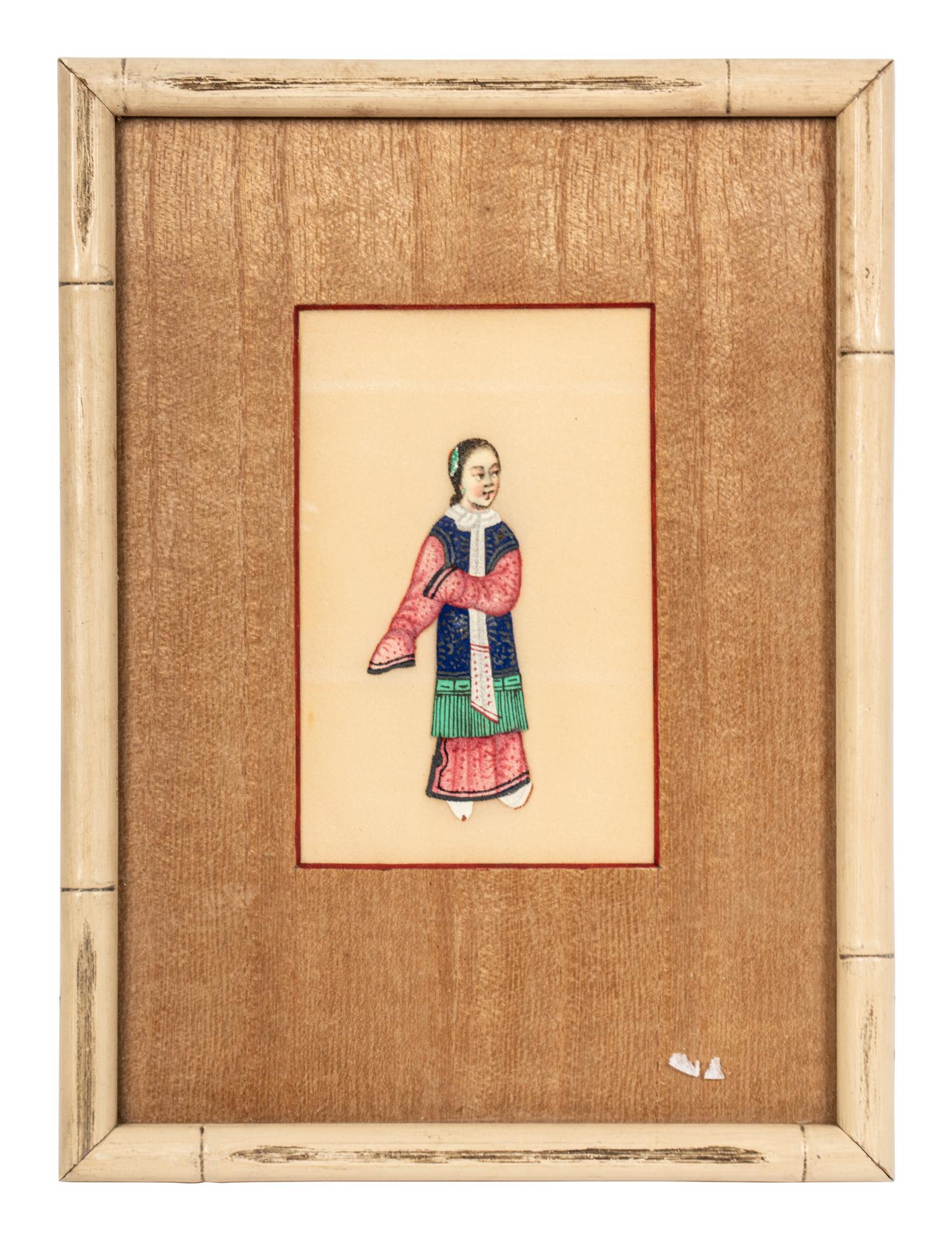 Nine Chinese Export Pith Paintings