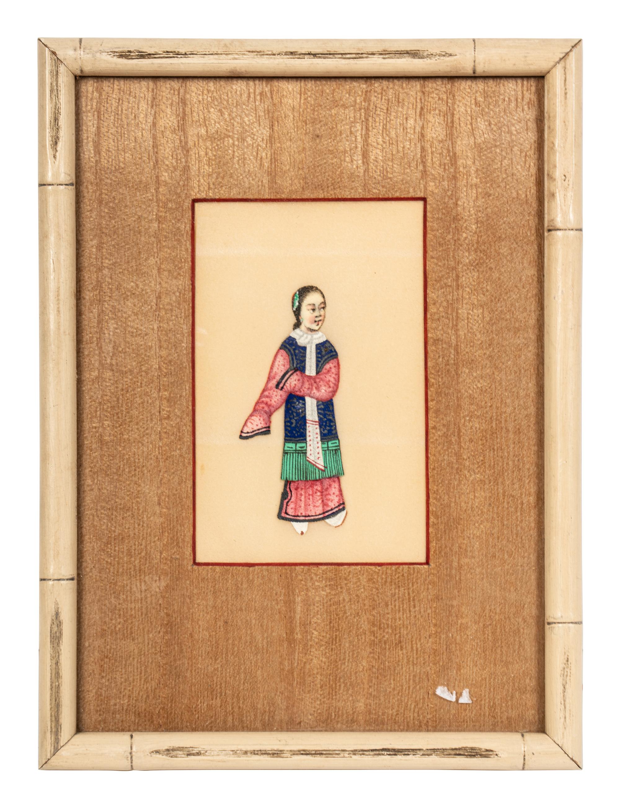 Nine Chinese Export Pith Paintings