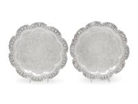 A Pair of George III Silver Salvers