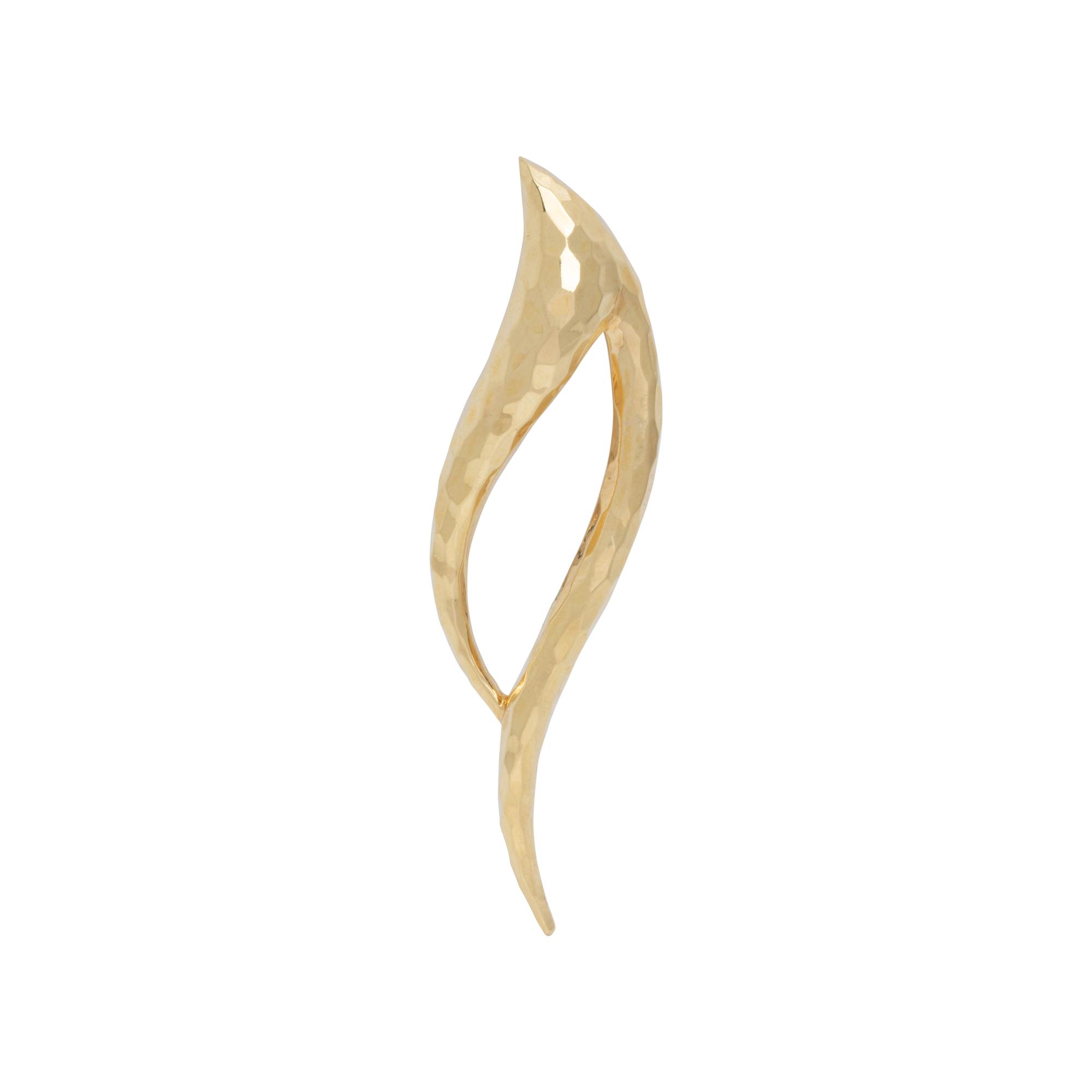 HENRY DUNAY, YELLOW GOLD BROOCH