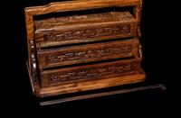A Chinese Huanghuali Two-Tiered Picnic Box and Cover, Tihe