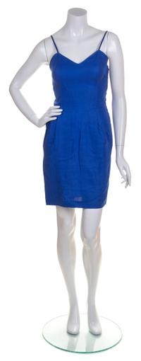 An Ungaro Blue Linen Dress, Size 40.