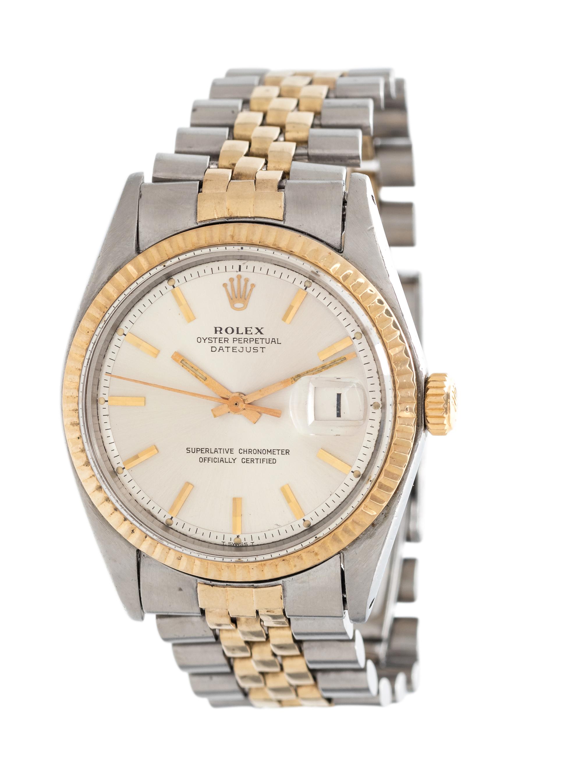 ROLEX, STAINLESS STEEL AND YELLOW GOLD REF. 1601 'DATEJUST' WRISTWATCH, CIRCA 1969