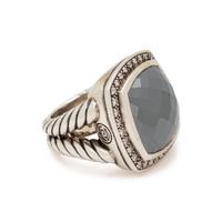 DAVID YURMAN, HEMATITE AND DIAMOND 'ALBION' RING