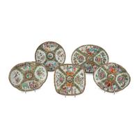 A Collection of Chinese Export Rose Medallion Porcelain Table Articles