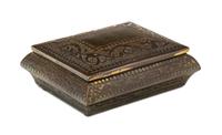A Marshall Field & Co. Bronze Stamp Box Width 4 inches. — FIRST HALF 20TH CENTURY