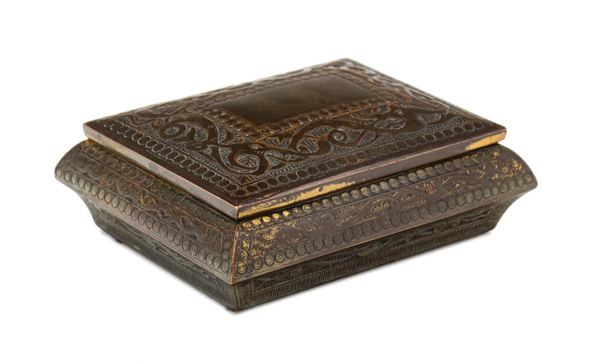 A Marshall Field & Co. Bronze Stamp Box Width 4 inches. — FIRST HALF 20TH CENTURY